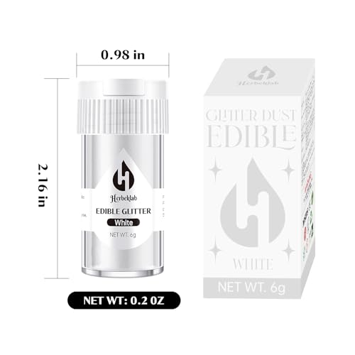 White Edible Glitter