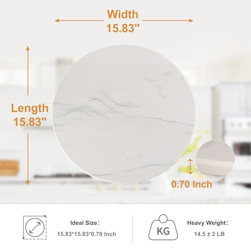 16 Inch Natural White Marble Cutting Board for Kitchen Countertop