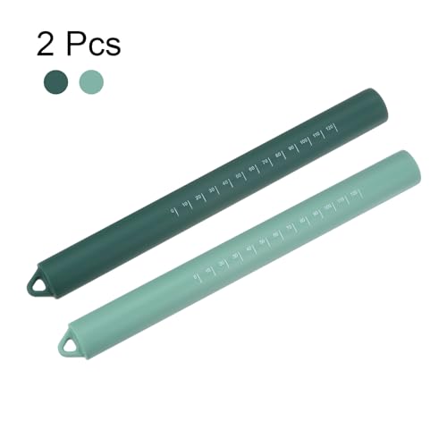 2pcs Silicone Rolling Pin 10" Stainless Silicone Surface Non (2 Count)