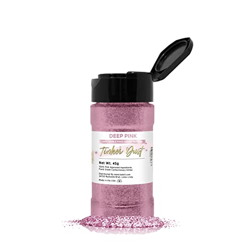 Deep Pink Edible Glitter