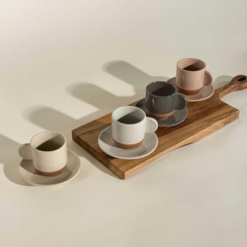 Ceramic Mini Espresso Cups Set of 4 (4 Count)