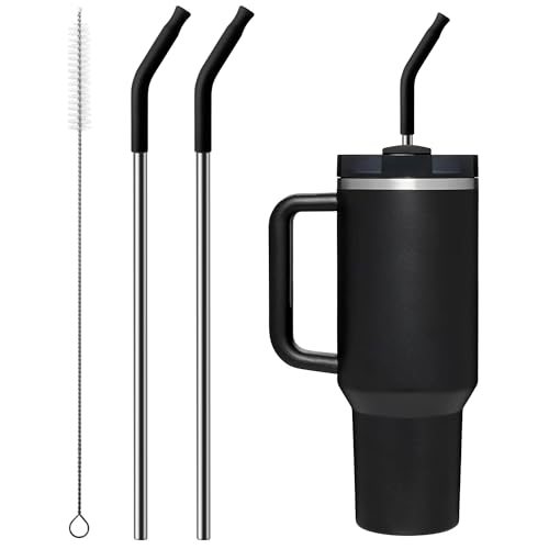 Metal Straw with Silicone Tip for 40oz Stanley Cup