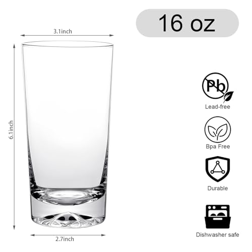Drinking Highball Glasses Set of 6 (6 Count)