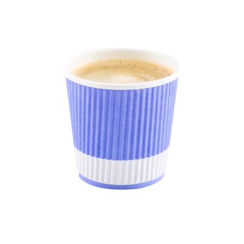 Ripple Wall Coffee Cups 25 Count 4 Ounce Insulated Light Purple Paper Cups