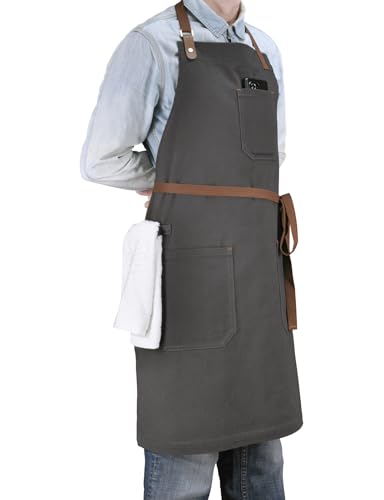 Chef Apron for Men Women with Pockets
