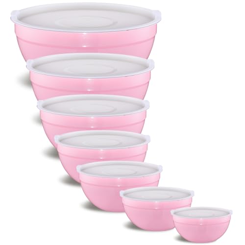 Pink Mixing Bowls With Airtight Lids