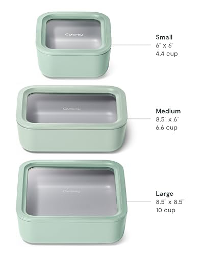 3 Piece Glass Food Storage Container Set (3 Count)