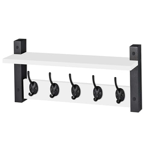 Coat Rack Wall Mount with Shelf