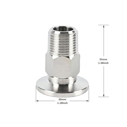 SS304 KF16 NPT Male Adaptor thread 3
