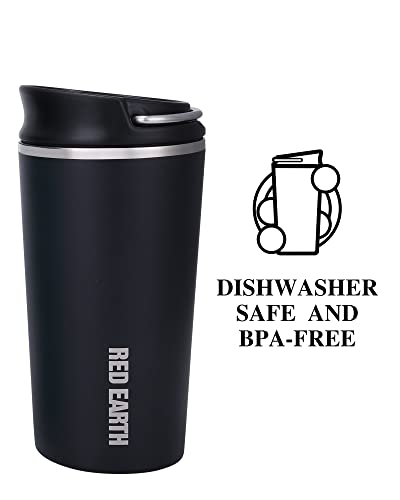 17oz Travel Mug with Infuser and Two Lids. Vacuum Insulated 316 Stainless Steel Coffee Mug. Dishwasher Safe Mug with Tea Strainer for Hot and Cold Brew Coffee or Tea