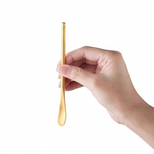 5.9 Inch Metal Stir Sticks with Spoon End SUS304 Steel Coffee Stirrer (4 Count)