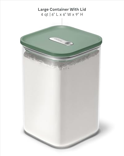 4 qt Glass Airtight Food Storage Container with Lid