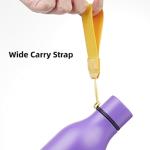 18 oz Insulated Stainless Steel Metal Water Bottle with Strap