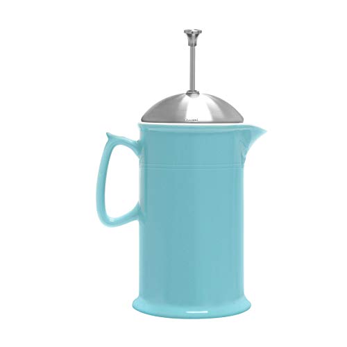 Stoneware French Press with Stainless Steel Plunger and Lid