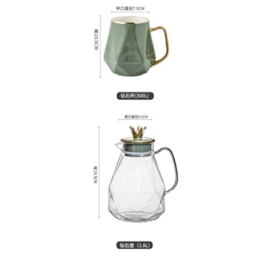 Nordic Kettle Set Cup Home Set Water Appliance Living Room Hospitality Glass Flower Teapot Complete Set