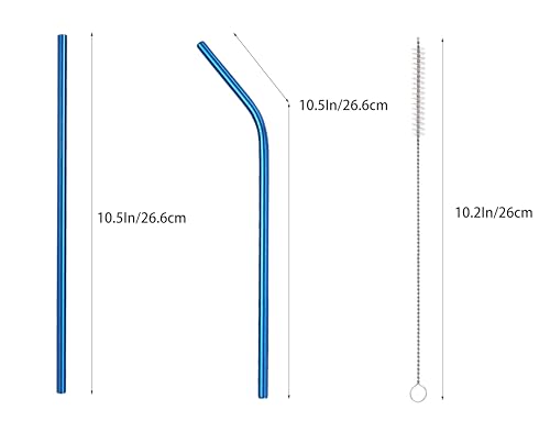 10 Pcs Stainless Steel Straws