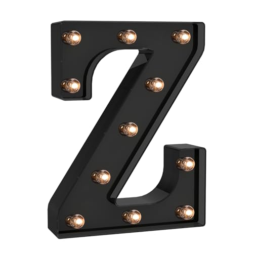 Black LED Letter Lights for Room Decor