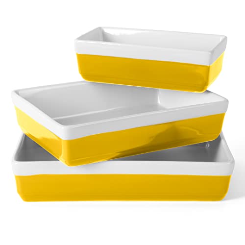 3 Piece Oven to Table Stoneware Bakeware Set