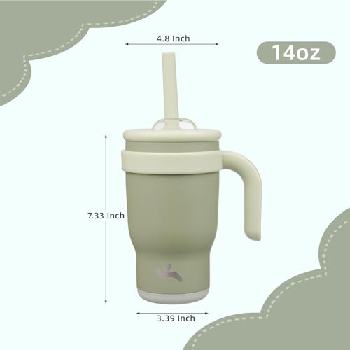 14 oz Tumbler with Handle and Straw