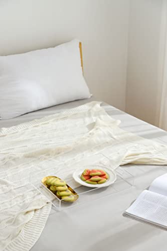 Clear Sturdy Acrylic Serving Tray with Handles