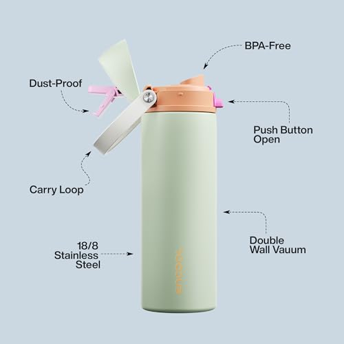 Insulated Water Bottle with Straw