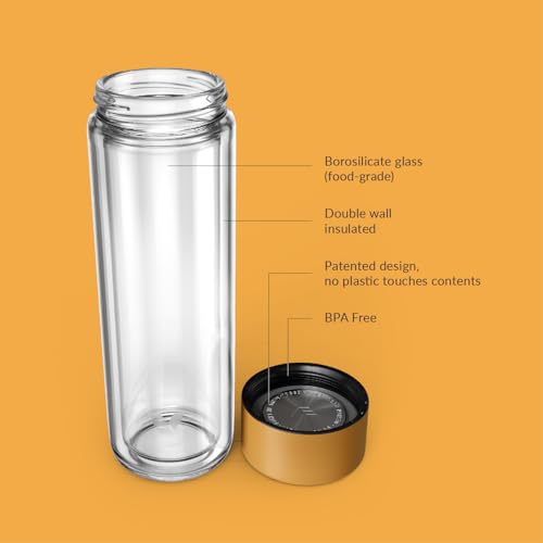 Glass Multi Tea Infuser Bottle 14oz