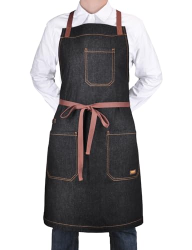 Mens Womens Cooking Apron with Cross Back Straps