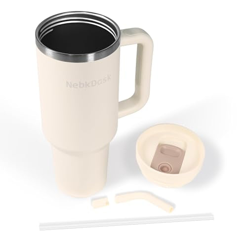 40 oz Tumbler with Handle and Straw