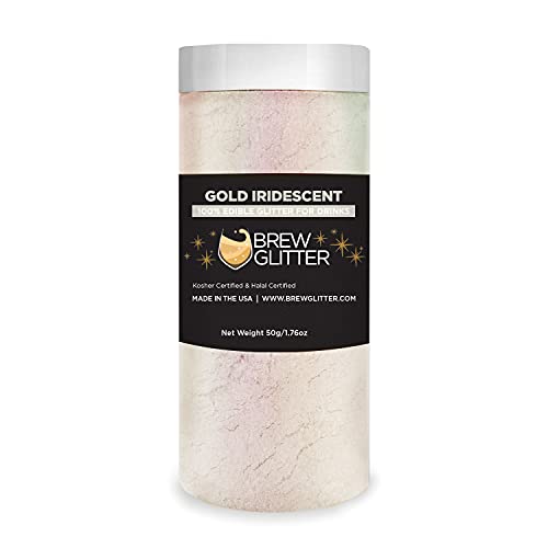 Gold Iridescent BREW GLITTER Edible Glitter For Drinks