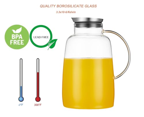 109 Oz Glass Pitcher with Lid
