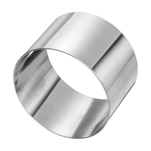 Round Cake Ring 3 x 2 Inch Seamless Stainless Steel Pastry Mousse Dessert Ring Mirror Coating for Baking Cooking Making Tool