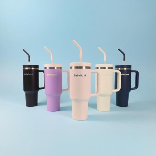 40 oz Tumbler with Handle and Straw