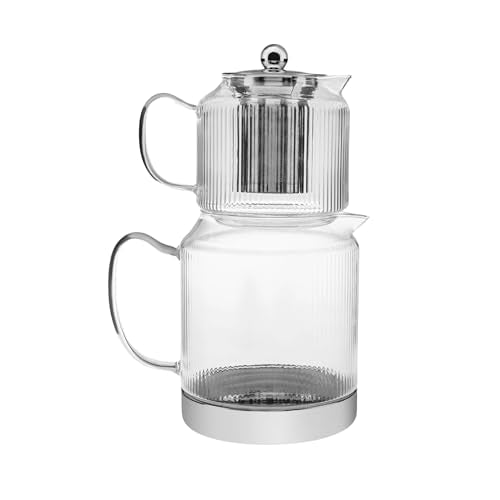 Kelly Midi Borosilicate Glass Teapot Set with Infuser (2 Count)