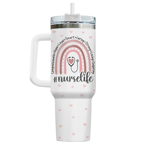 Nurse Funny Nursing 40 oz Tumbler with Handle