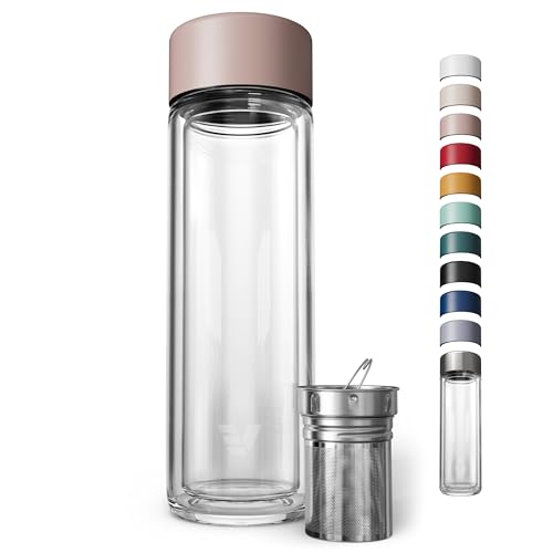 Glass Multi Tea Infuser Bottle 14oz