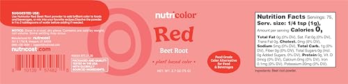 Red Plant Based Food Coloring From Beet Root Powder (2.7 Ounce)