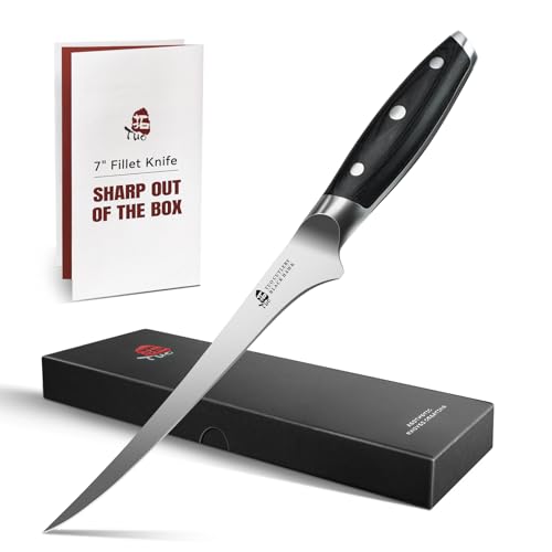 Fillet Knife 7 Inch Professional Fish Boning Knife for Trimming Meat & Poultry