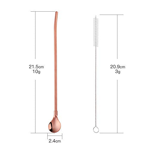 Straw Spoon 8PCS 8.5inch 18 (8 Count)