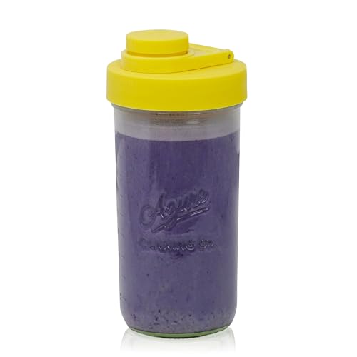 Mason Jar Drinking Cup Pint and Half Drinking Lid and Azure 24oz Jar