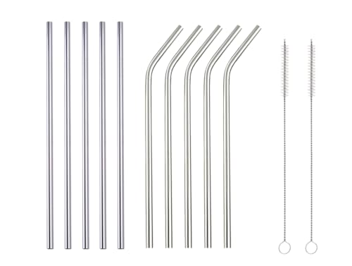 10 Pcs Stainless Steel Straws