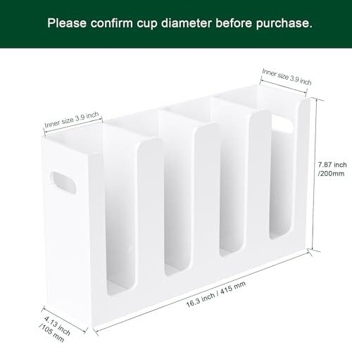 Disposable Coffee Cup Dispenser with Handles (4 Count)