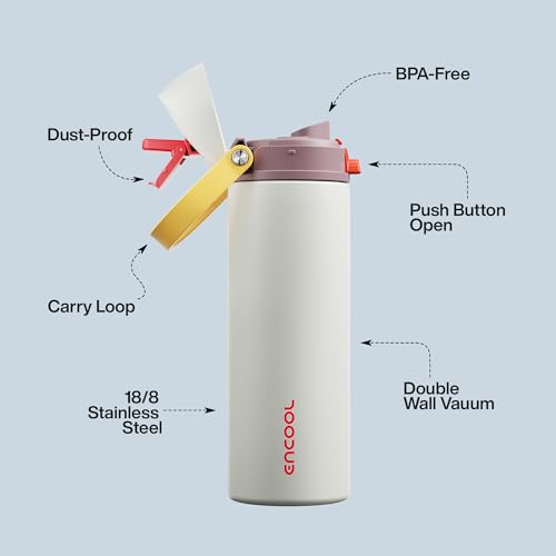Insulated Water Bottle with Straw