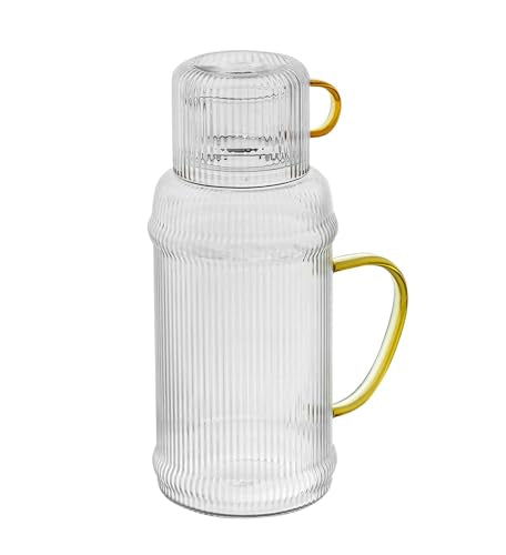 Water Pitcher Glass Jug With Lid and Spout