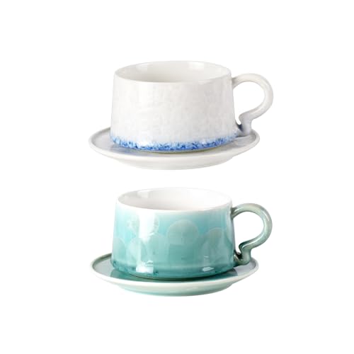 Tea Cups and Saucers Set of 2 (2 Count)