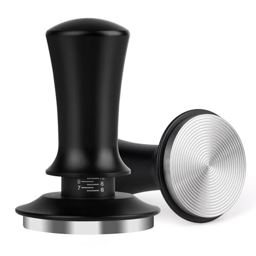 51mm Spring Loaded Depth Adjustable Espresso Tamper for Portafilter