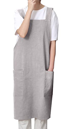 Soft Cotton Linen Apron for Women