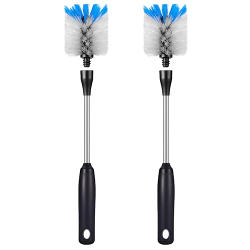 Stainless Steel Bottle Brush with Replaceable Head (2 Count)