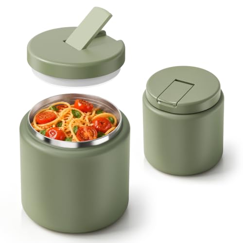 26oz Soup Thermo for Hot Food Kids with Buckle Lid Insulated Vacuum Food Jar Wide Mouth Leakproof Stainless Steel Lunch Container