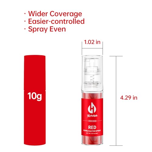 Red Edible Glitter Spray