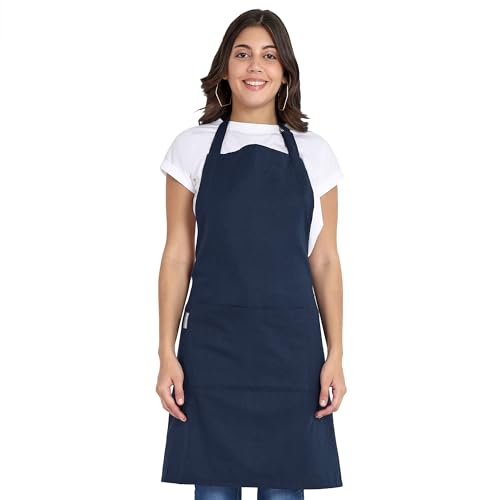 Chef Aprons Recycled Cotton Kitchen Apron with an Adjustable Neck with Long Ties